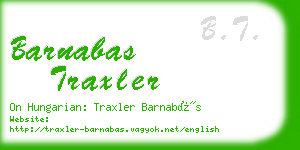 barnabas traxler business card